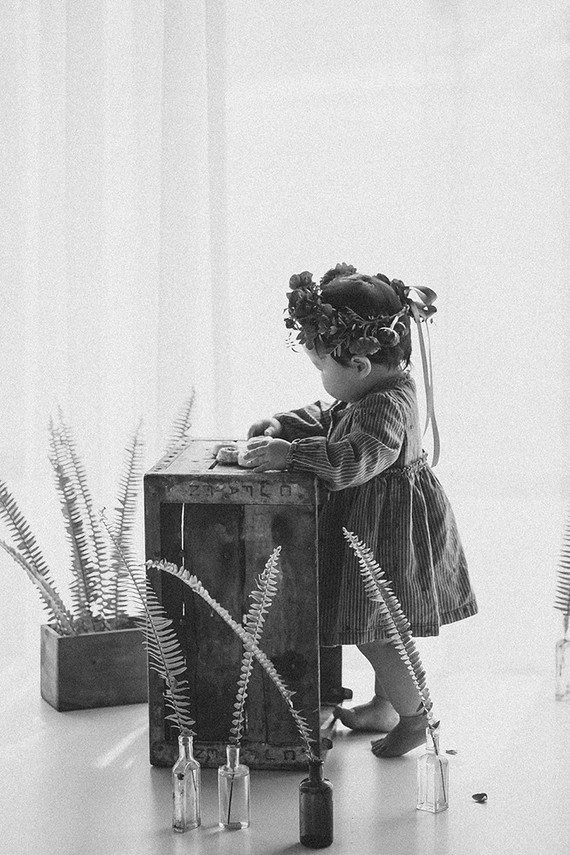 Elegant floral first birthday Korean Dol with peonies