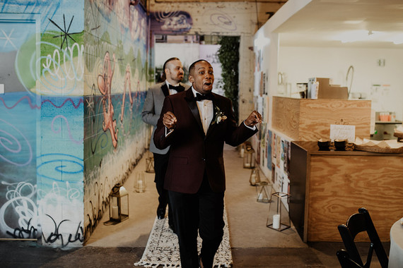 Industrial modern Detroit wedding