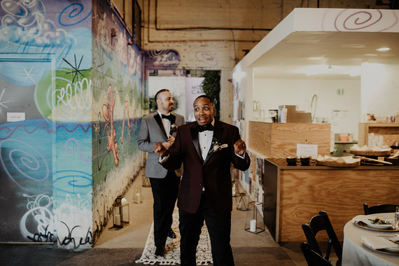 Industrial modern Detroit wedding