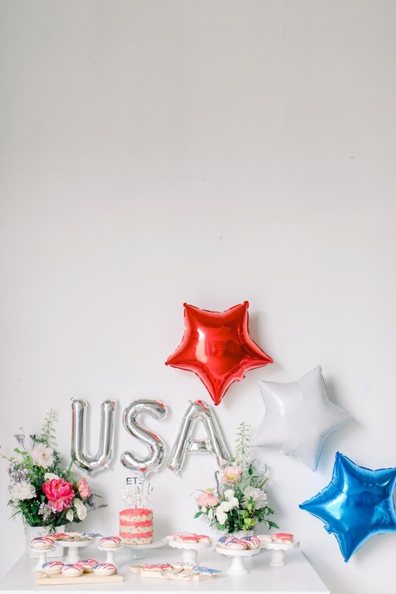 Red, white, and blue kids 4th of July party Inspiration