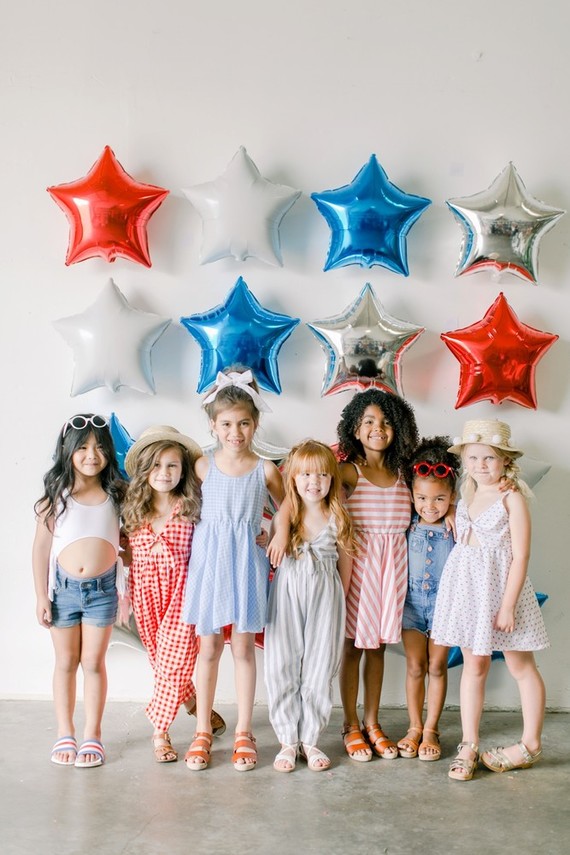 Red, white, and blue kids 4th of July party Inspiration