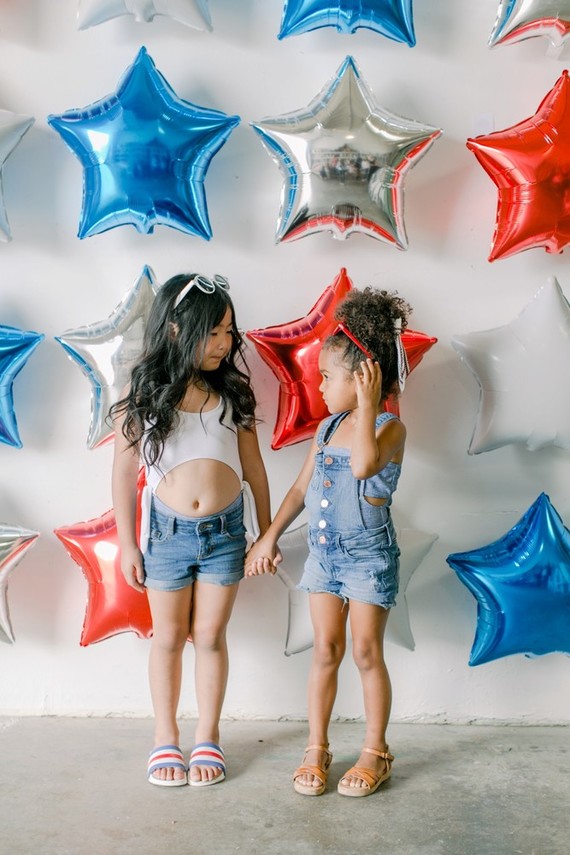Red, white, and blue kids 4th of July party Inspiration