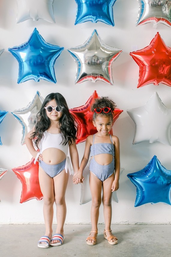 Red, white, and blue kids 4th of July party Inspiration