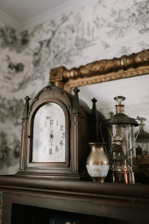 Green and white Maine barn wedding