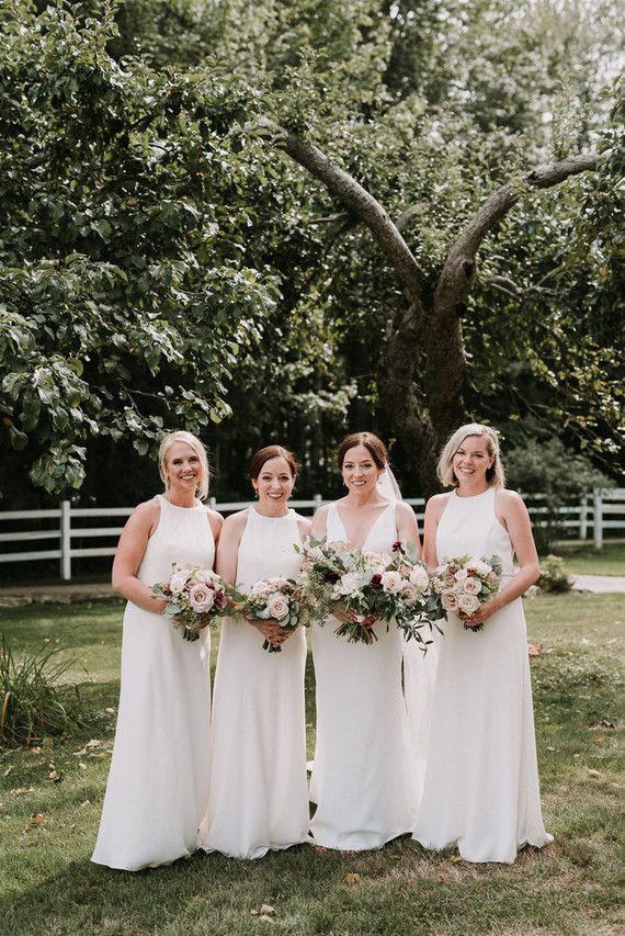 White bridesmaid dresses