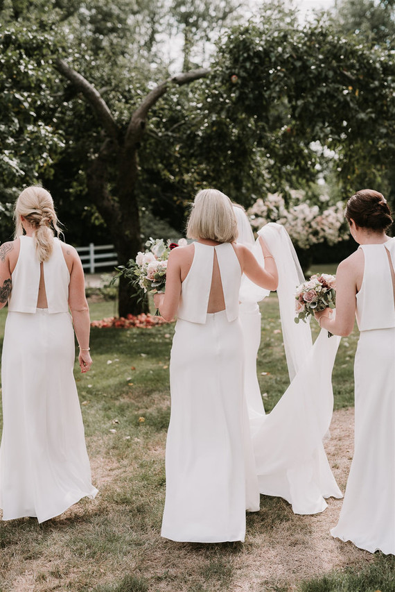 White bridesmaid dresses Inspiration
