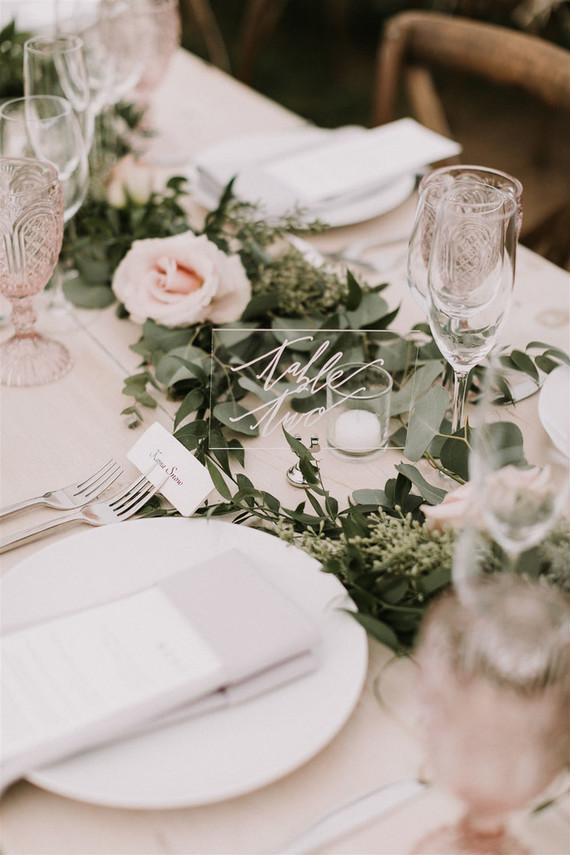 Green and white Maine barn wedding