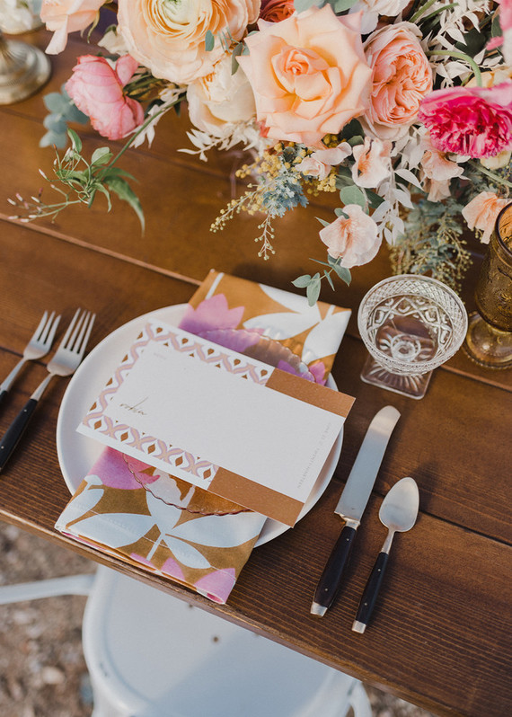 Colorful place setting idea
