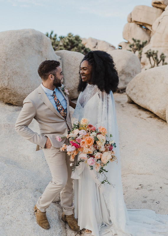 Bridal cape dress
