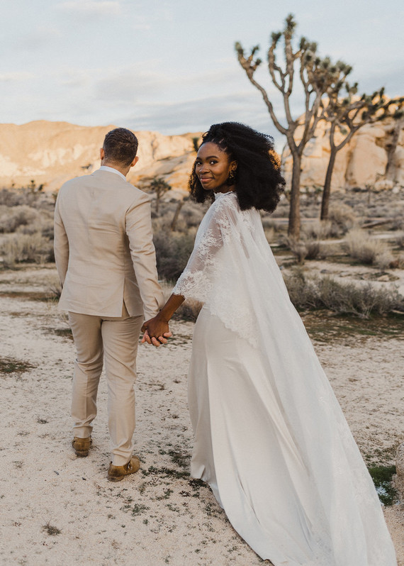 Cape wedding dress