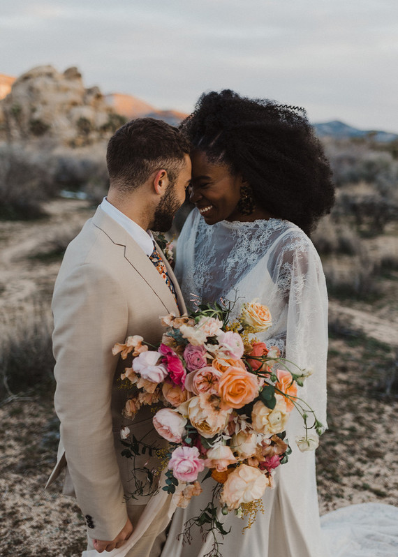70s inspired Joshua Tree elopement
