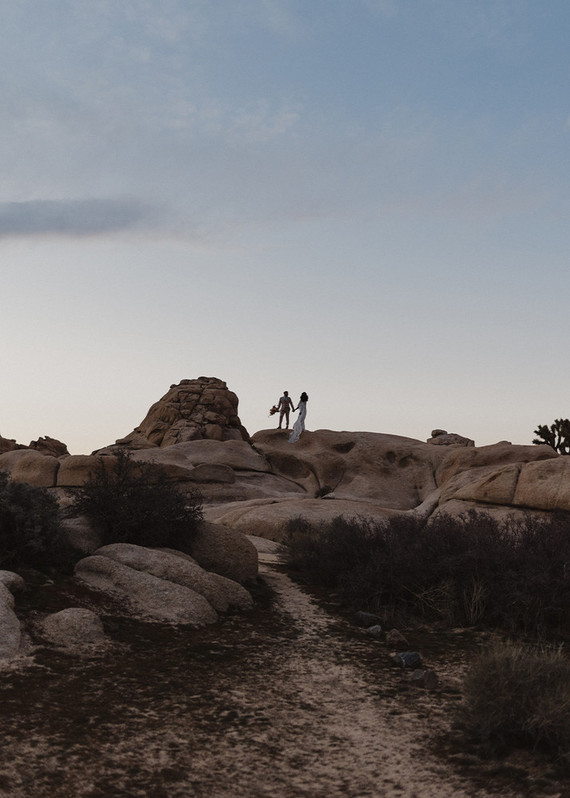 70s inspired Joshua Tree elopement Inspiration