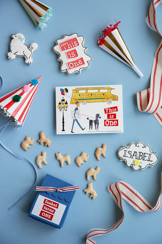 Modern circus 1st birthday party