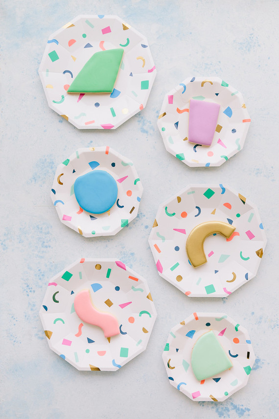 Colorful modern food fight 5th birthday party