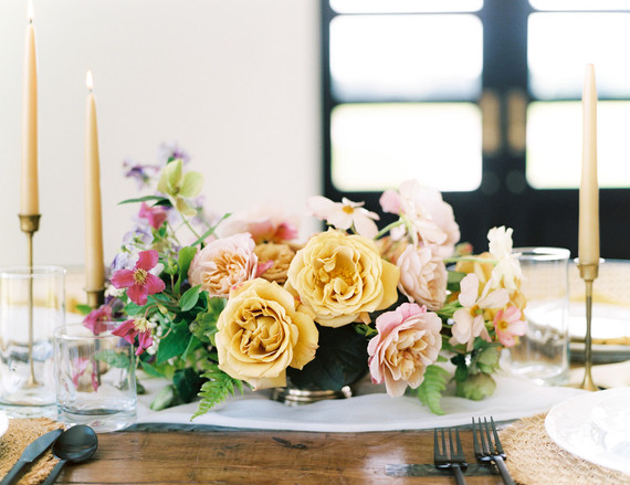 Yellow wedding flowers