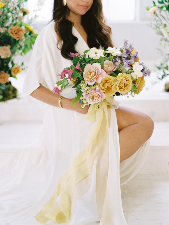 Yellow bridal bouquet