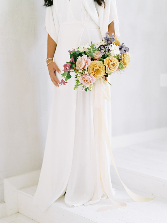 Yellow bridal bouquet