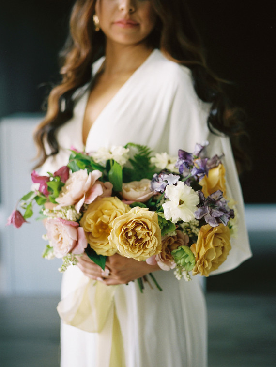 Yellow bridal bouquet