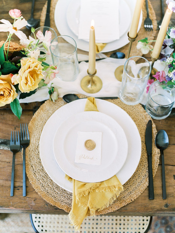Black and yellow wedding ideas