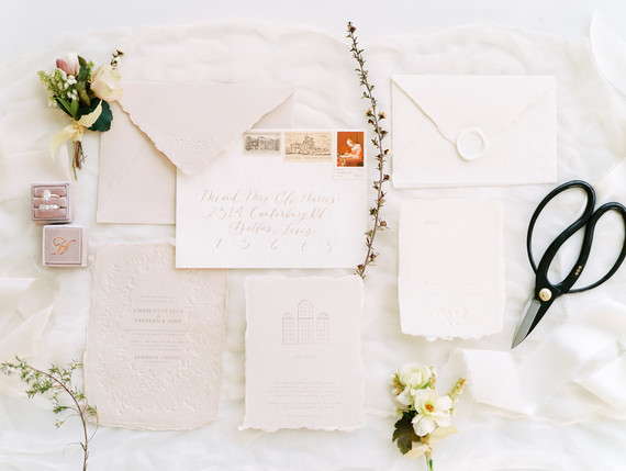 Romantic wedding invitations