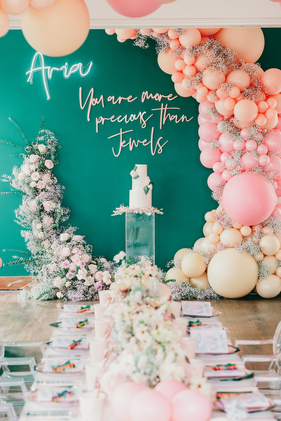 Balloon installation for kids birthday