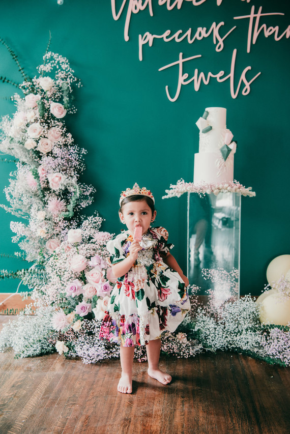 Jewel-themed kids birthday party