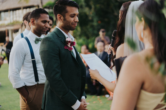 Tropical Bali wedding with floral reception