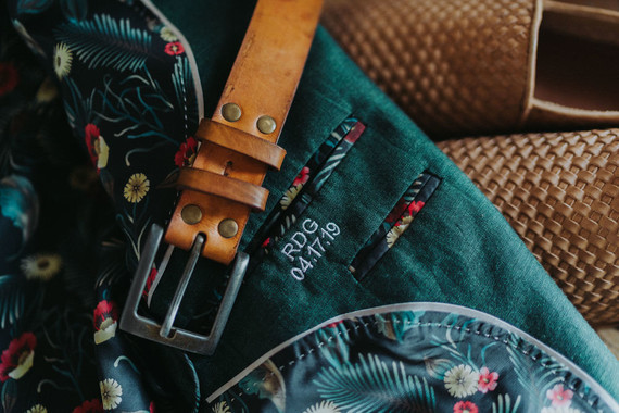 Tropical groom's suit