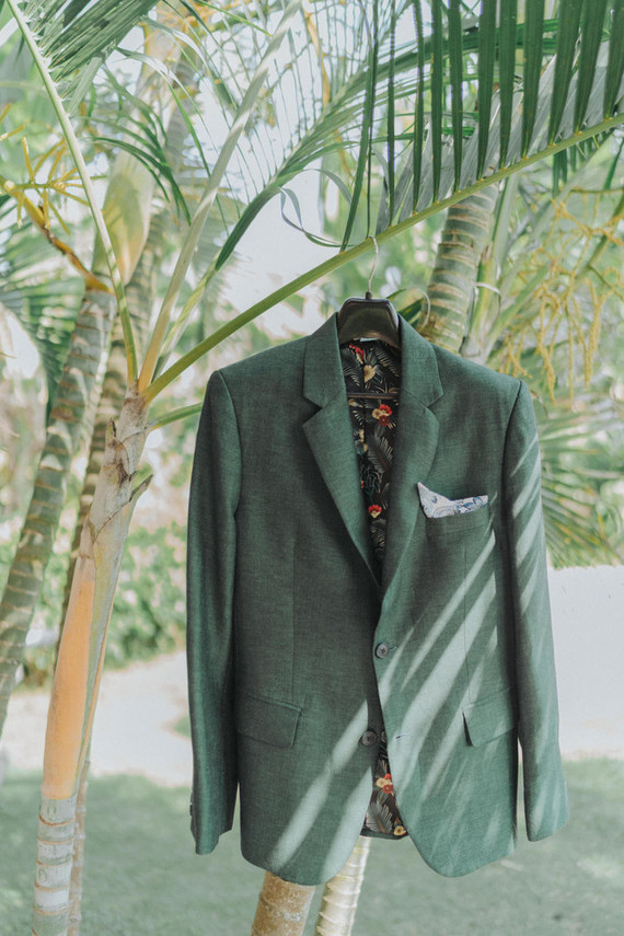 Tropical groom's suit