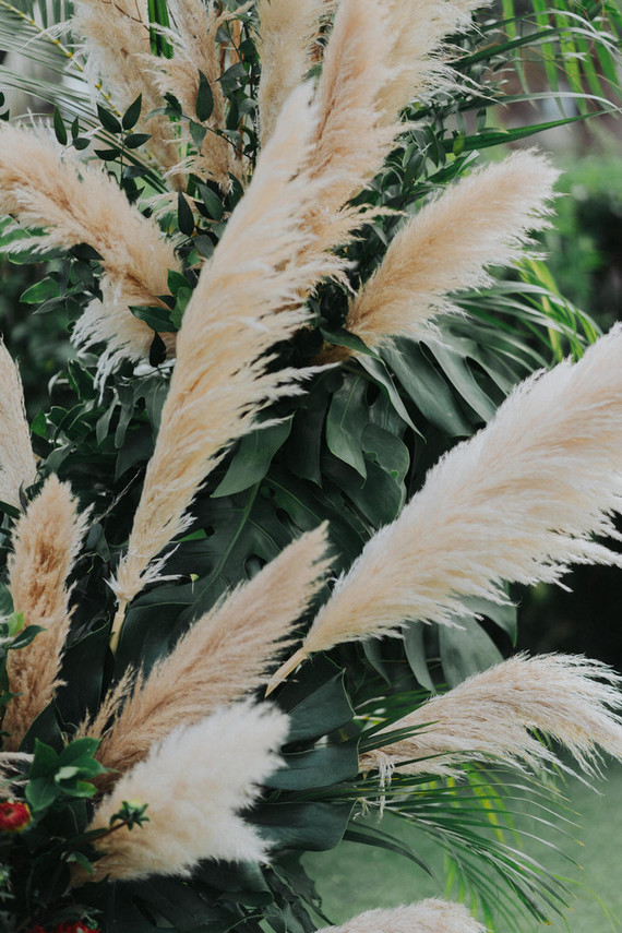 Tropical Bali wedding with floral reception