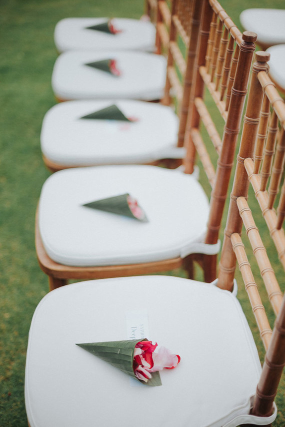 Tropical wedding ceremony