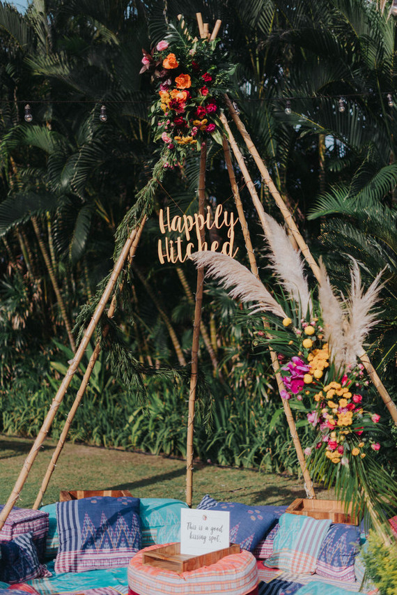 Boho tipi for wedding
