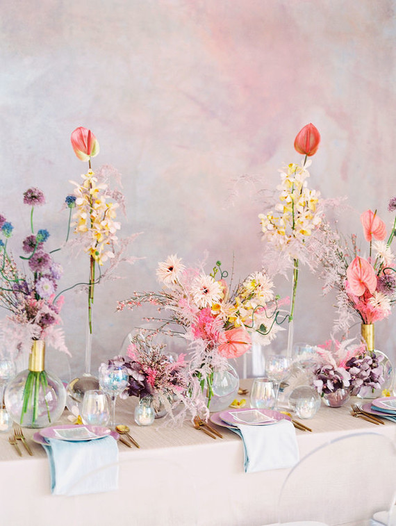 Modern pastel iridescent wedding ideas Inspiration