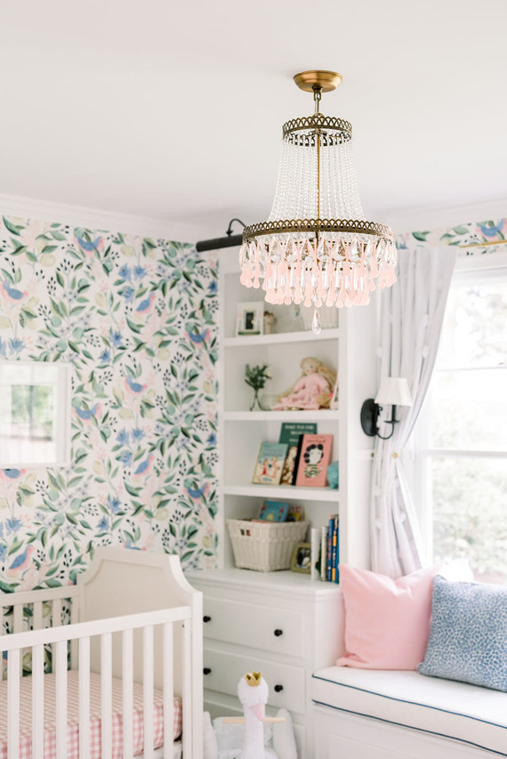 Floral nursery wallpaper