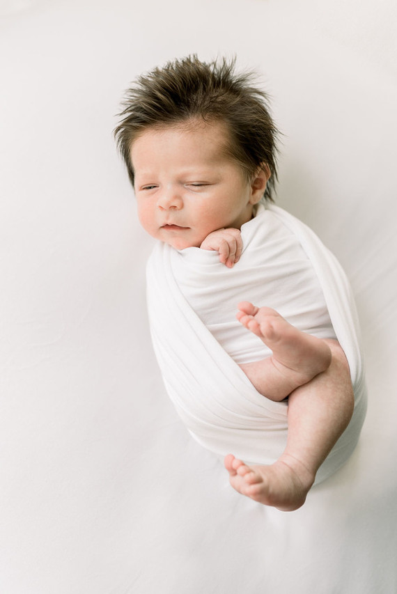 Bright white newborn photography