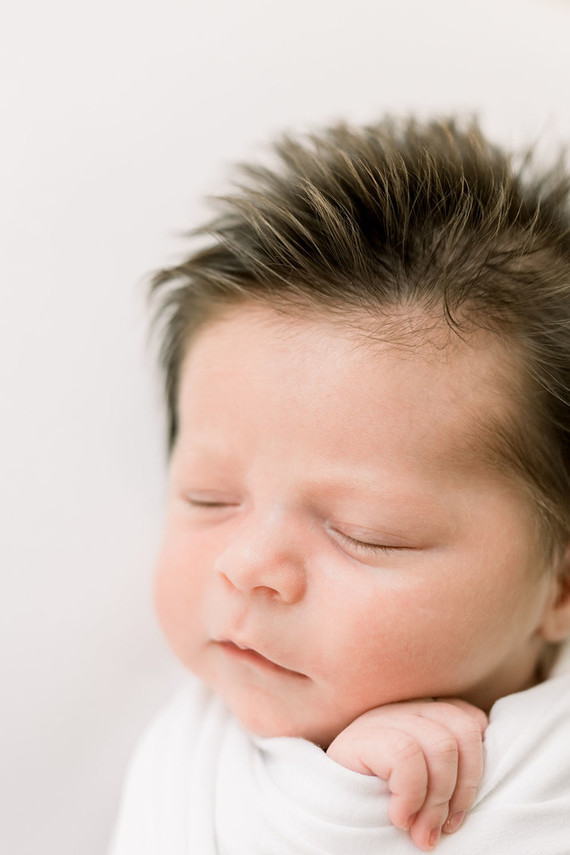Bright white newborn photography