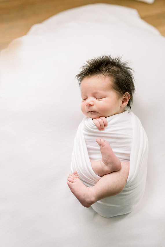 Bright white newborn photography