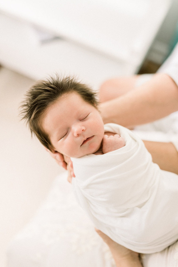 Bright white newborn photography