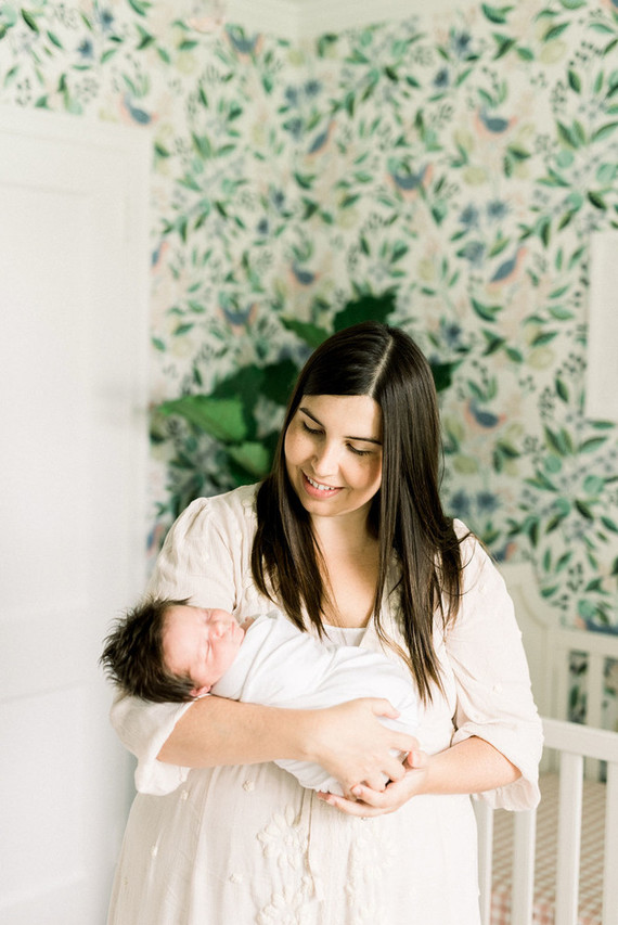 Bright white newborn photography
