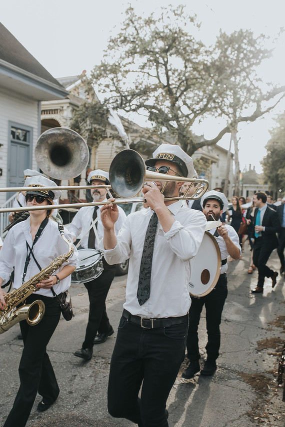 Wedding parade in NOLA