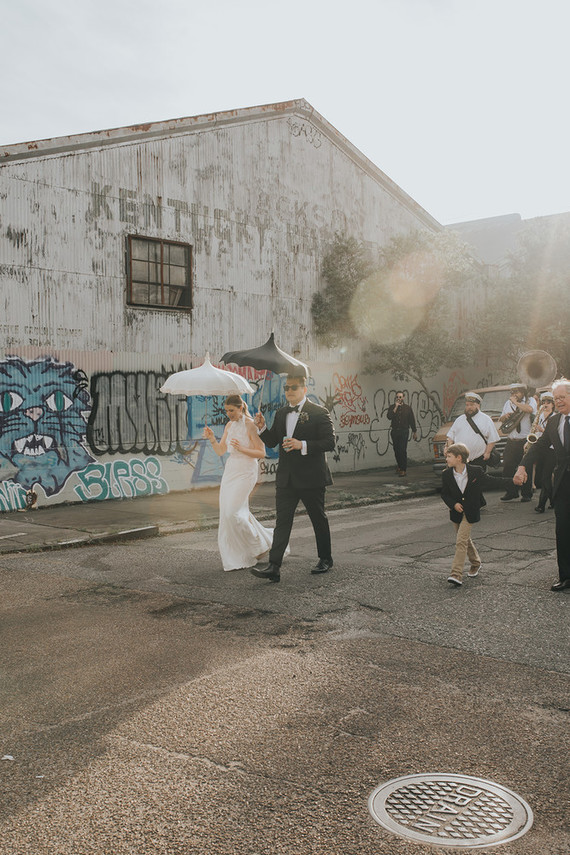 Wedding parade in NOLA