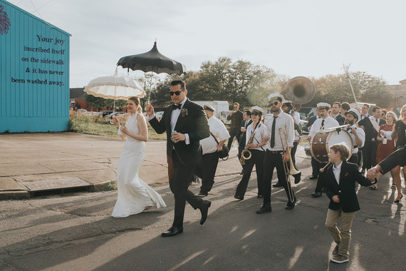 Wedding parade in NOLA