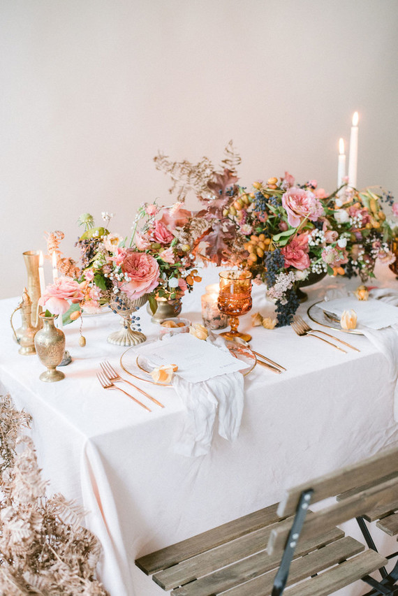 Fall floral tablescape