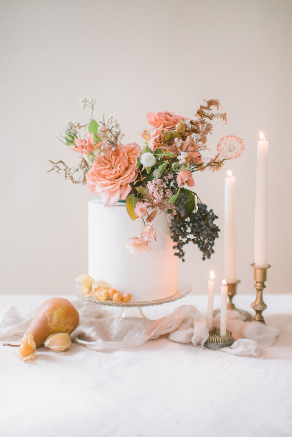 Fall floral cake