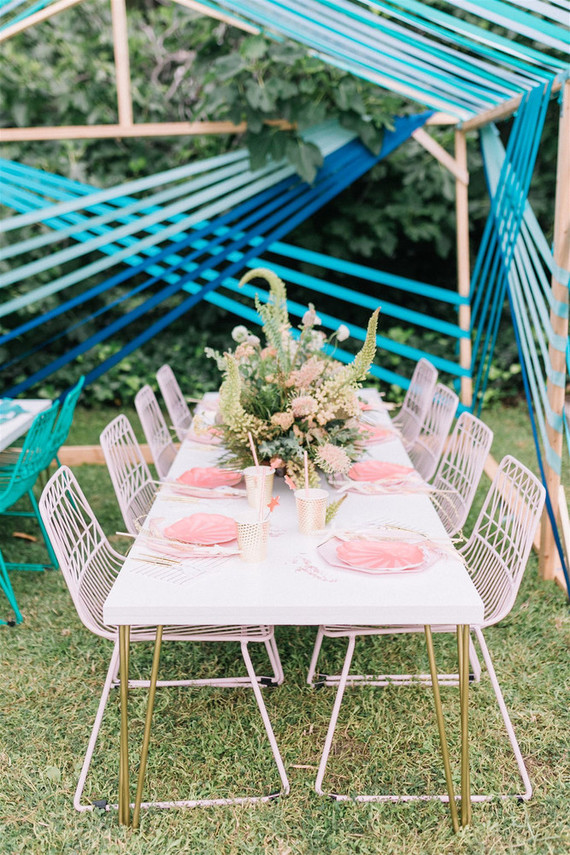 Sharks and mermaids joint birthday pool party Inspiration