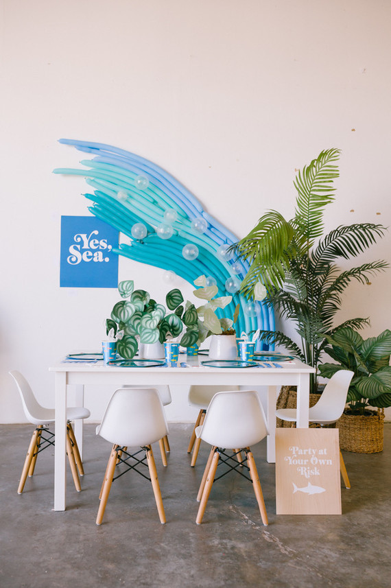 Boys shark themed birthday