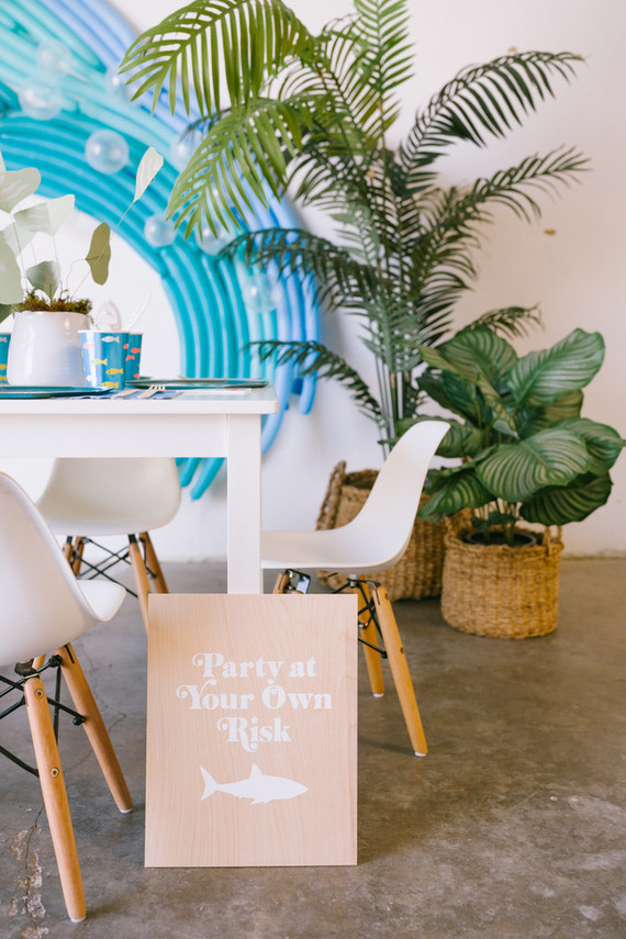 Boys shark themed birthday