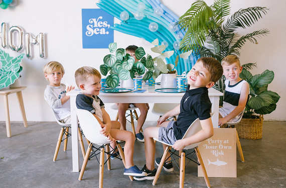 Boys shark themed birthday