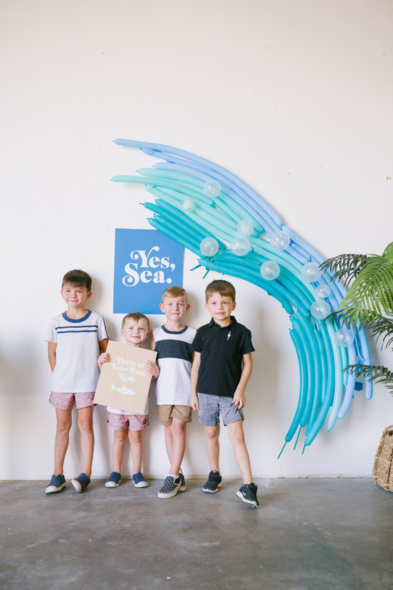 Boys shark themed birthday