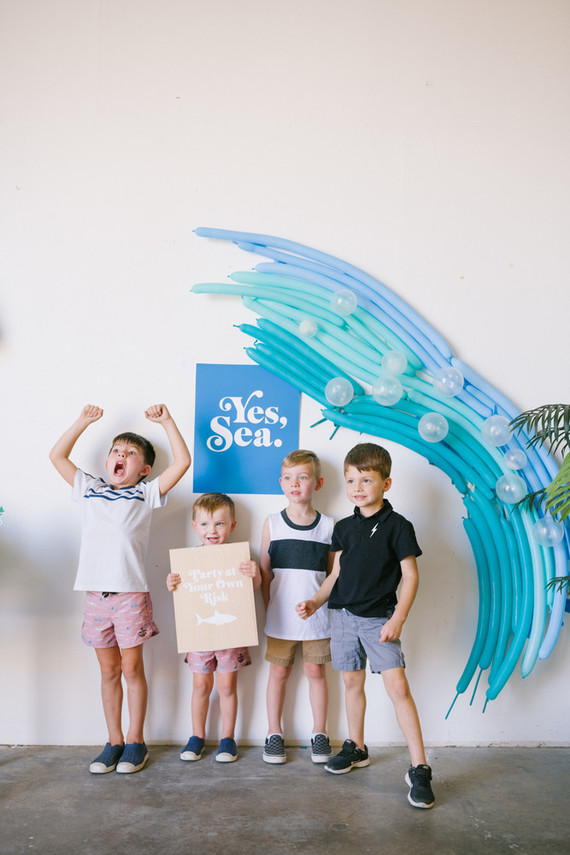 Boys shark themed birthday